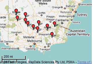 NSW VIC Border Region Weather Trends 2012